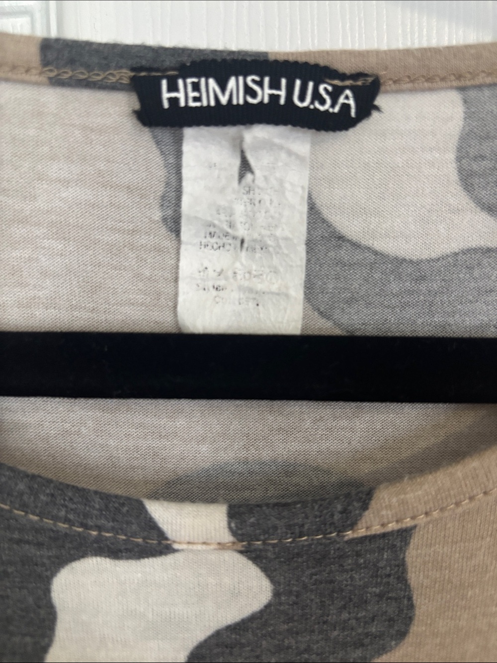 Hemish USA Tan Leopard Print Peplum Tunic Top - Picture 2 of 6
